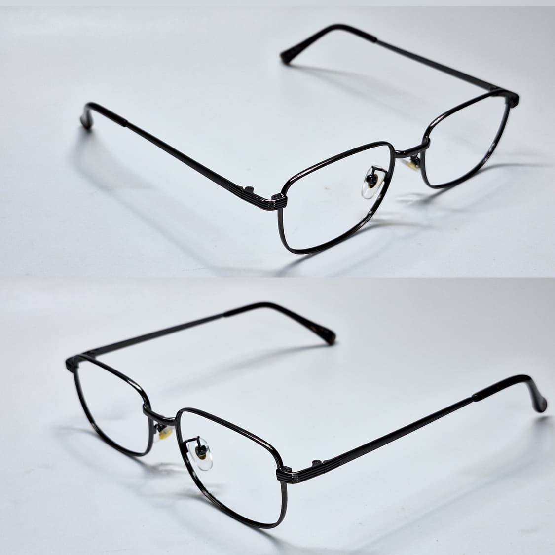 00s 일본 빈티지/ 건메탈 스퀘어 메탈 안경테 레트로 클래식 수입 패션 상품이미지5