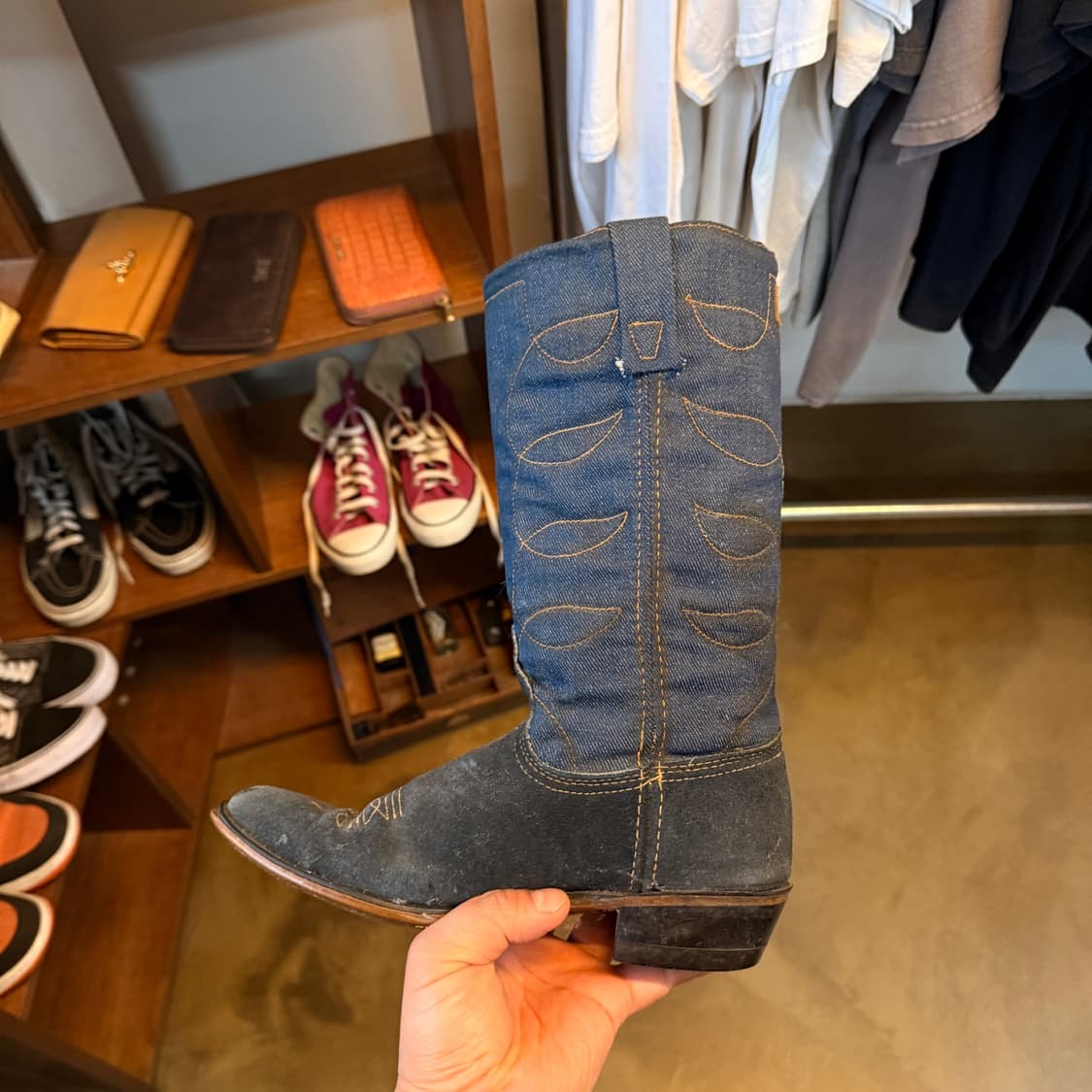 70S ACME 데님 웨스턴 카우보이 부츠 230 MADE IN USA 상품이미지5