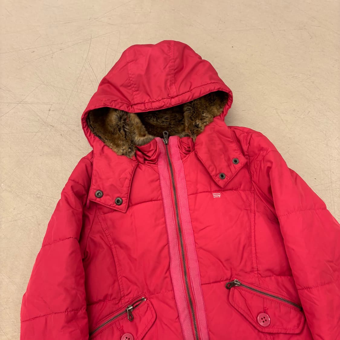 폴햄 빅로고 y2k 양털 패딩 상품이미지3