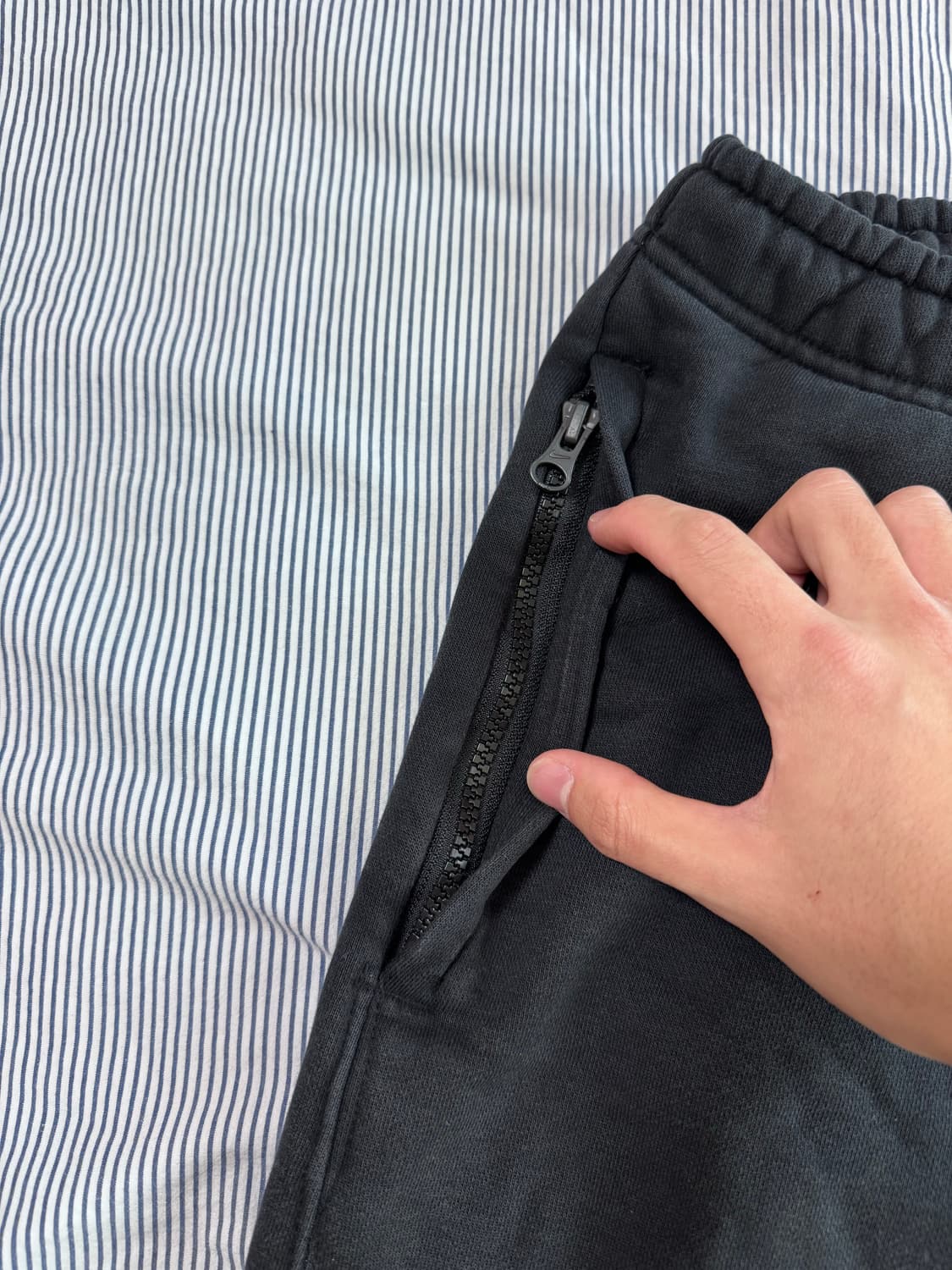 (SS급) 나이키 x 스투시 NRG 워시드 플리스 팬츠 블랙 상품이미지7