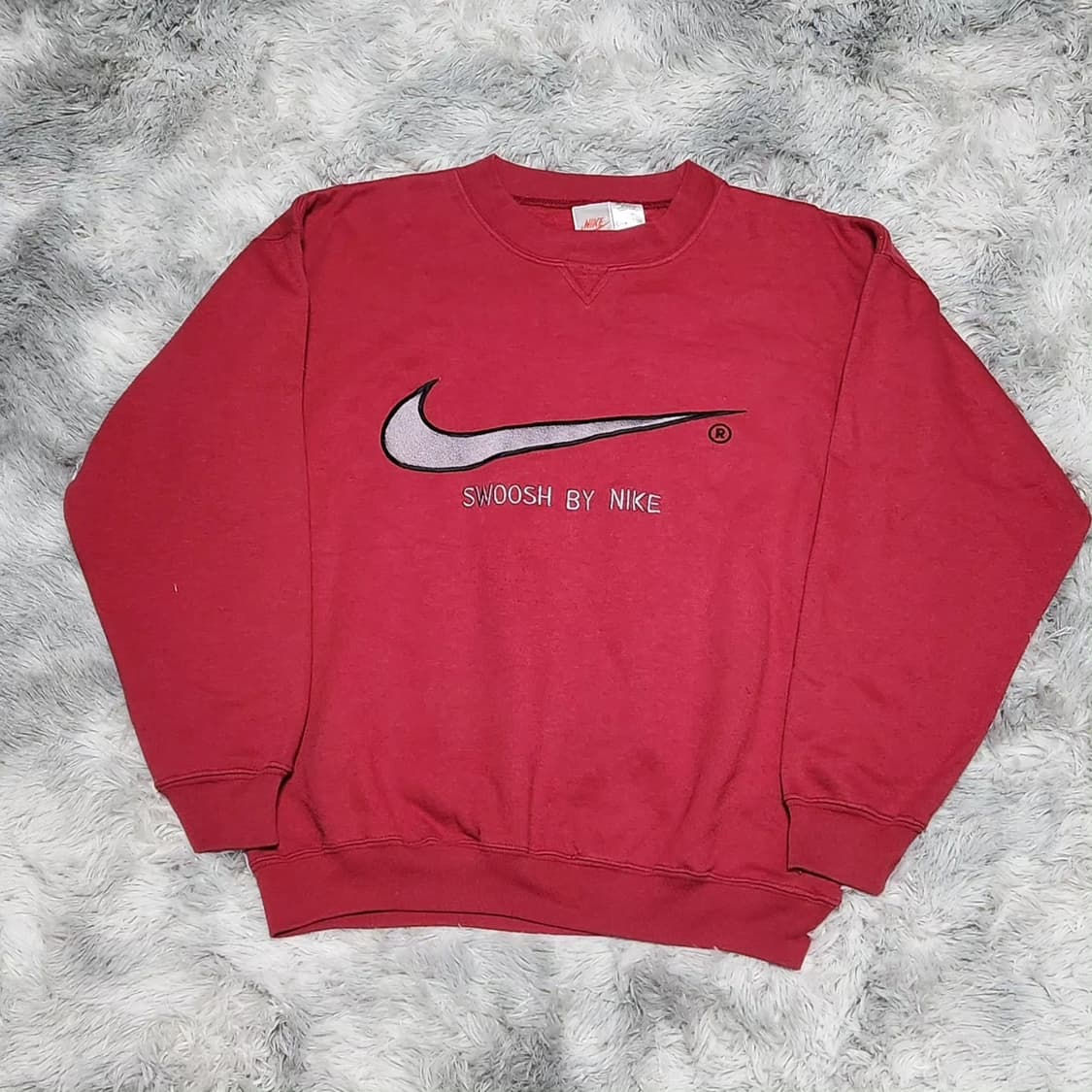 나이키 90s 빅로고 올드스쿨 라이트버건디 오버핏맨투맨 상품이미지2