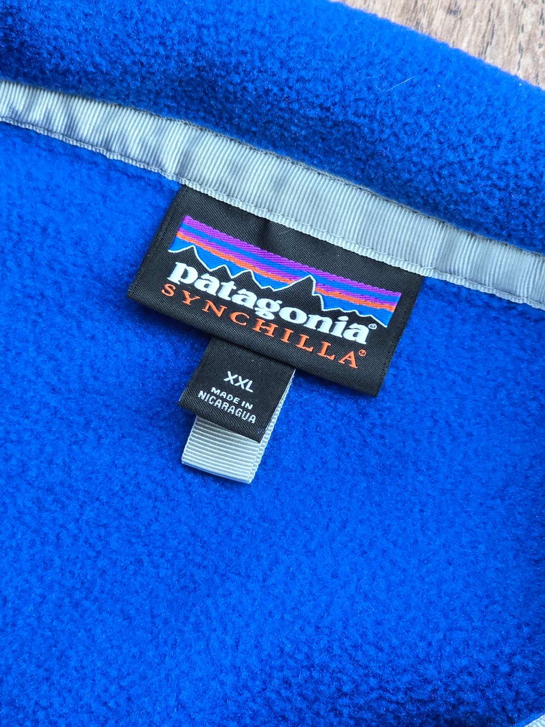 파타고니아 신칠라 스냅티 투톤 레드 블루 XXL 라이트웨이트 상품이미지3