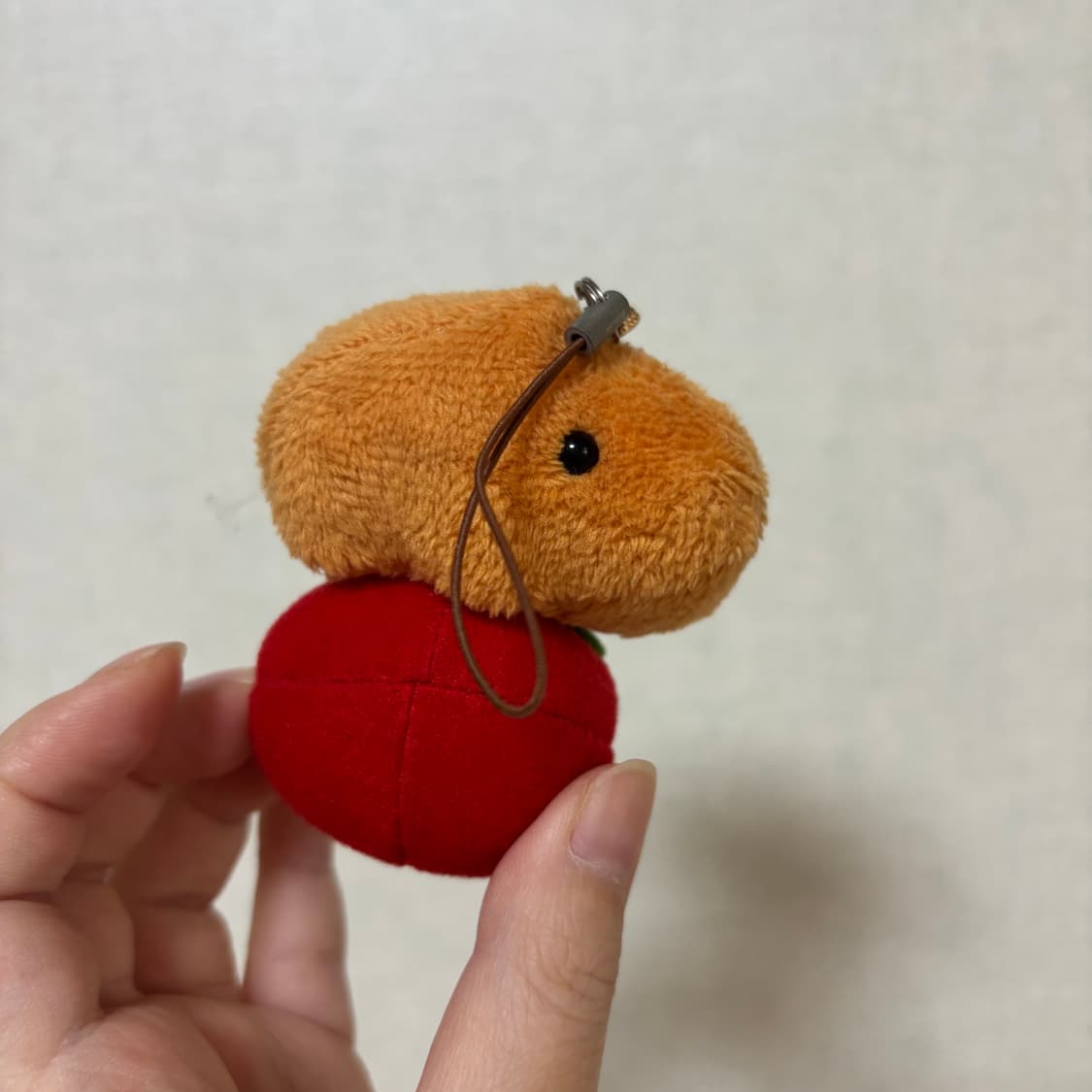 고전 빈티지 사과 카피바라상 키링 인형 상품이미지2