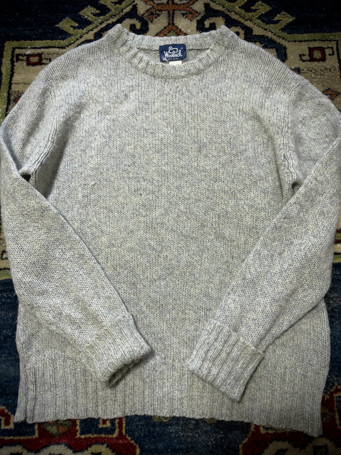 60s Woolrich wool fisherman Knit 상품이미지4