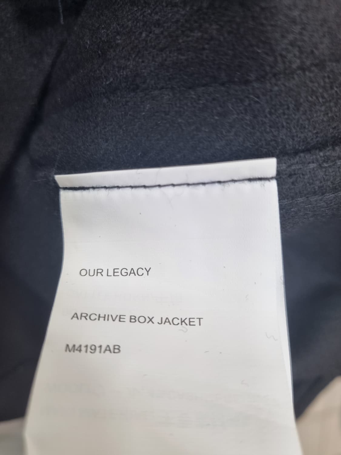 아워레가시 아카이브 박스 자켓 블랙 상품이미지5