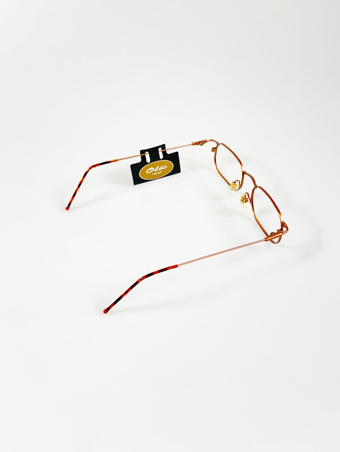 90s OTIC 슬림 스퀘어 메탈 프레임 빈티지 안경 상품이미지4