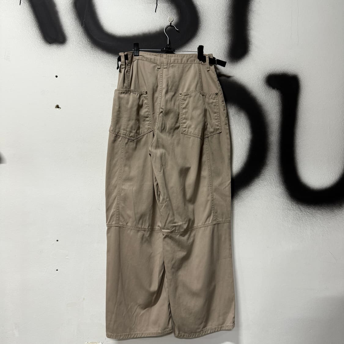 VTG 빈티지 절개 , 버클 디테일 와이드 팬츠 베이지 상품이미지2