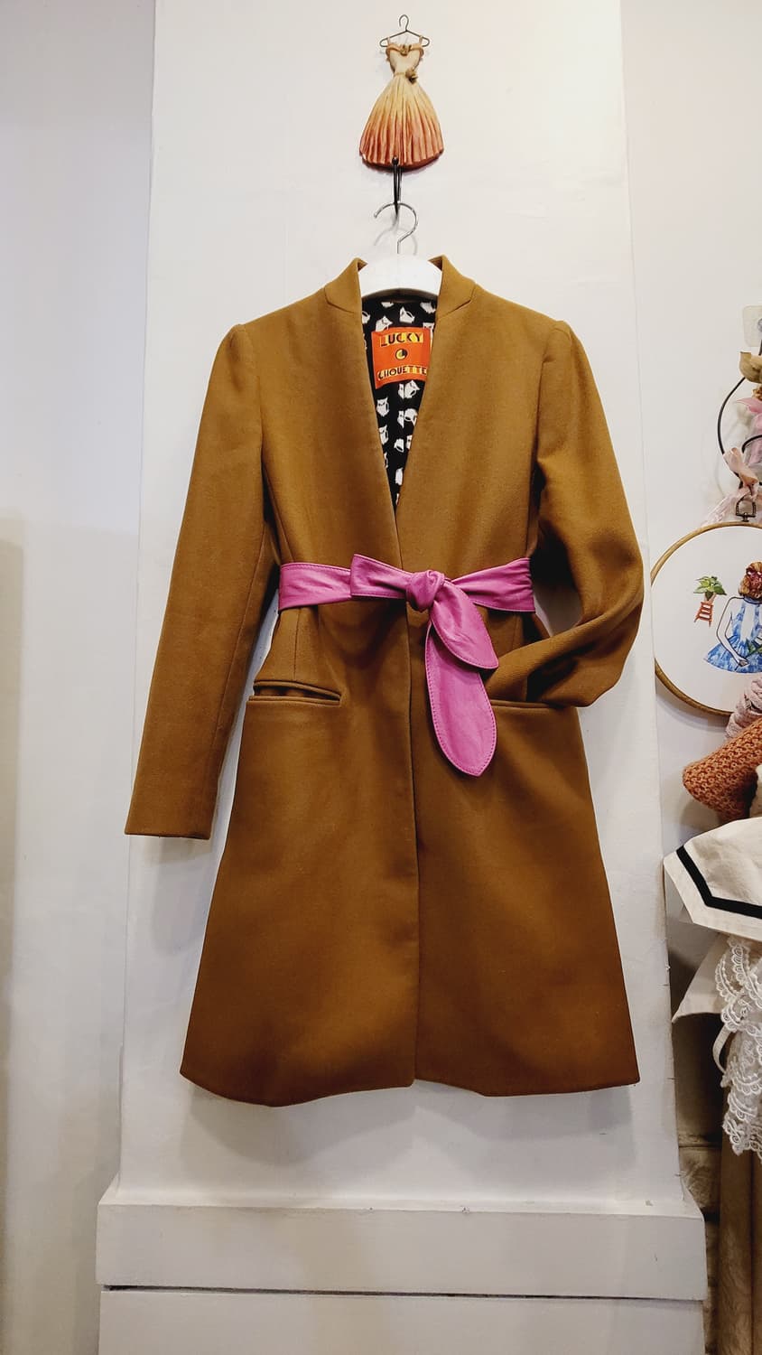 럭키슈에뜨 노카라 숄 울코트 상품이미지1