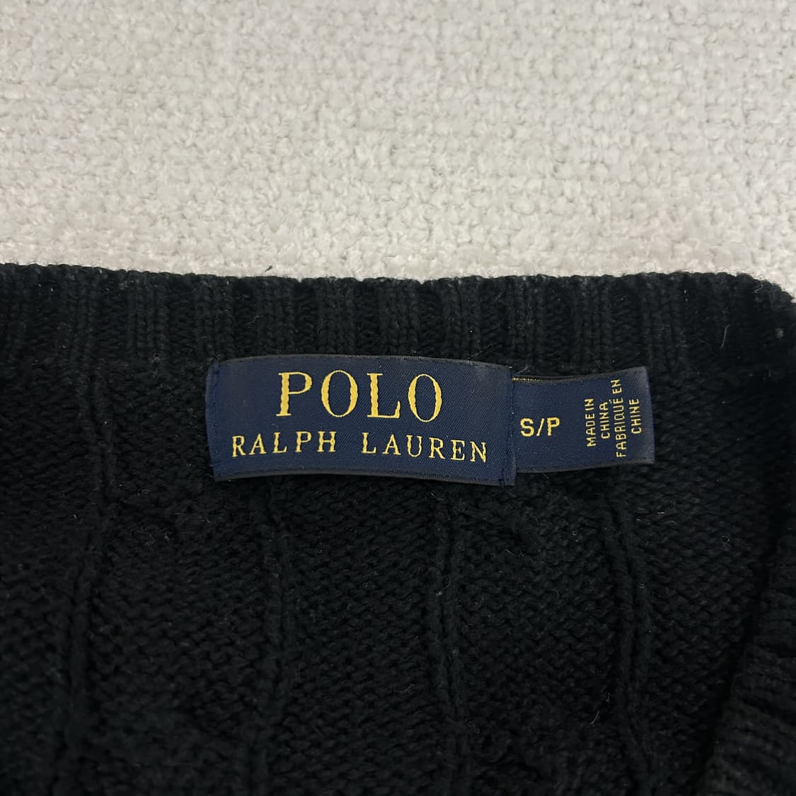 폴로 랄프로렌 블랙 케이블 니트 s 상품이미지2