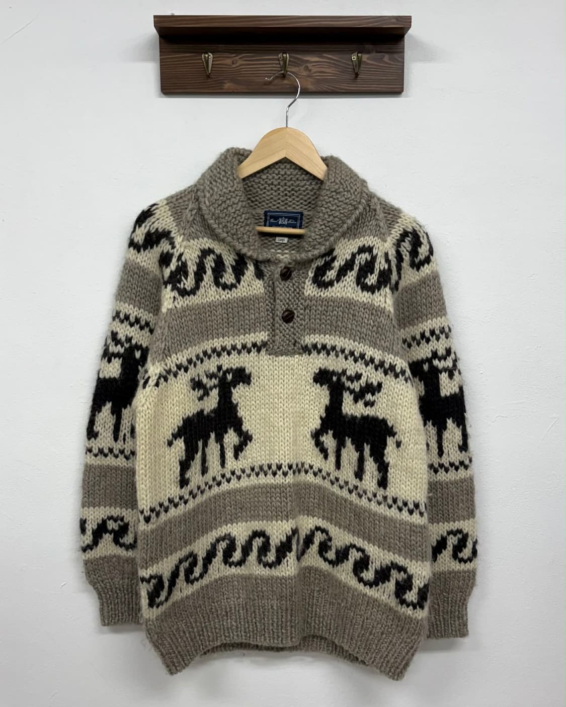 [L] 빈티지 코위찬 헤비 울 니트 상품이미지1