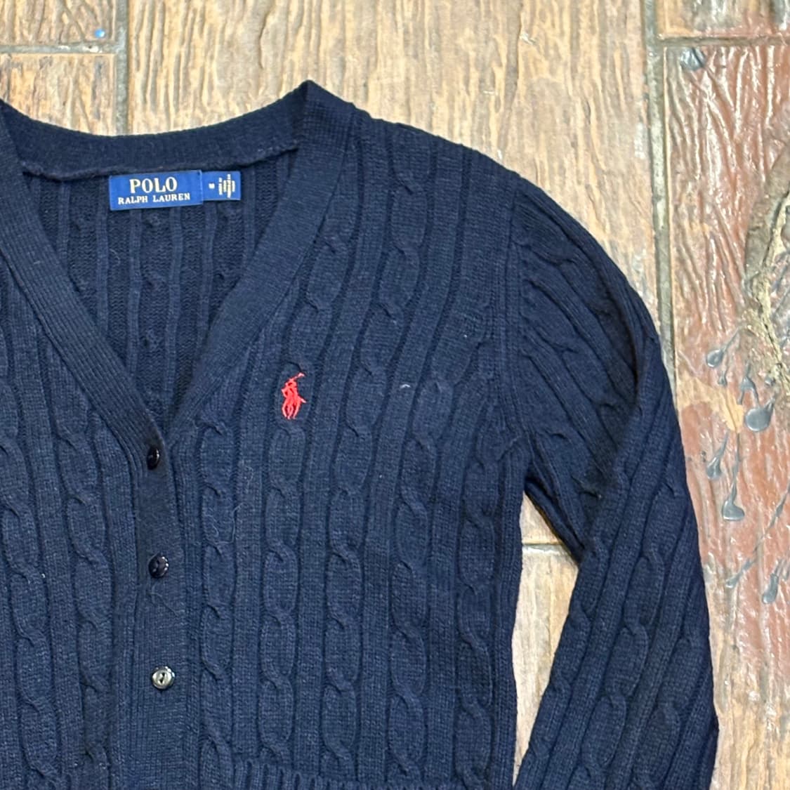 [HI] Polo 폴로 케이블 가디건 네이비 상품이미지3