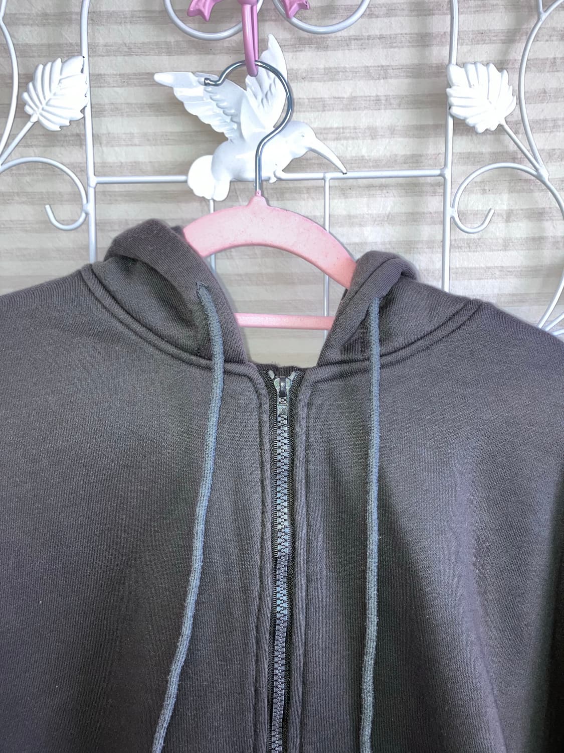 빈티지 차콜 어스 후드집업 y2k 스트릿 갸루 펑키 일본빈티지 상품이미지4