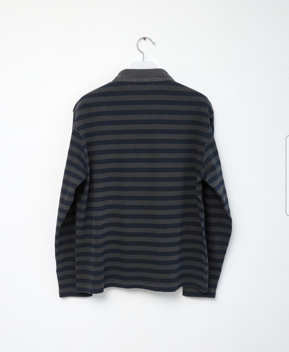 해칭룸 vtg 빈티지 스트라이프 폴로티 dyed blue 상품이미지2