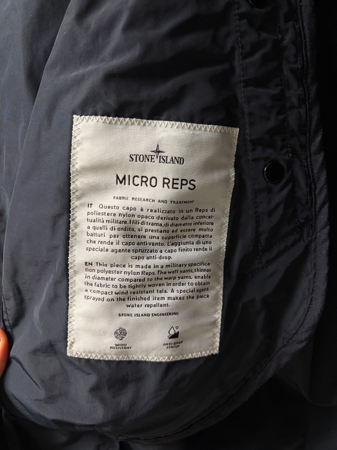 [A급] 스톤아일랜드 마이크로랩스 트렌치코트 다크네이비 상품이미지8