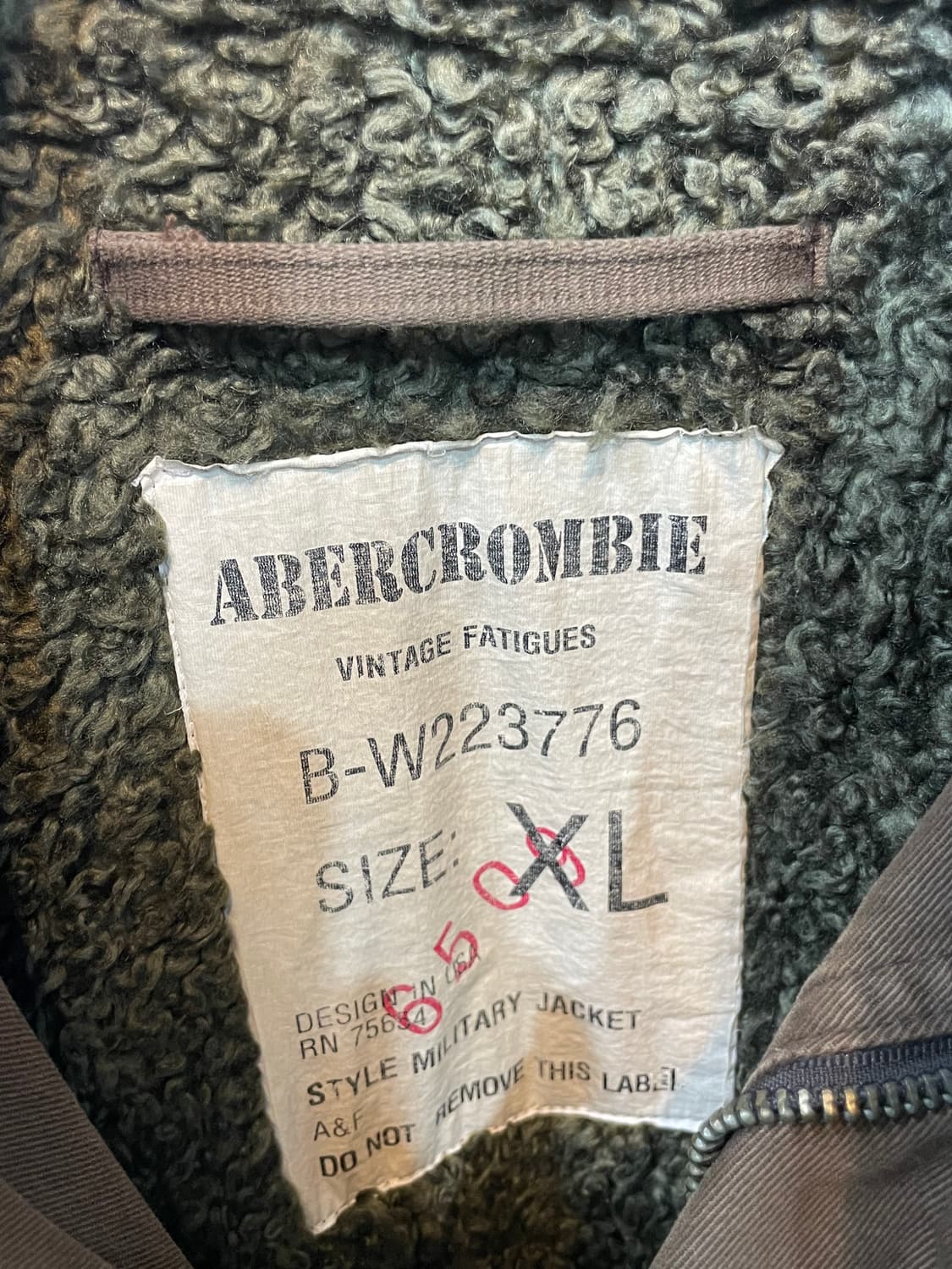 아베크롬비 빈티지 양털자켓 XL 상품이미지3