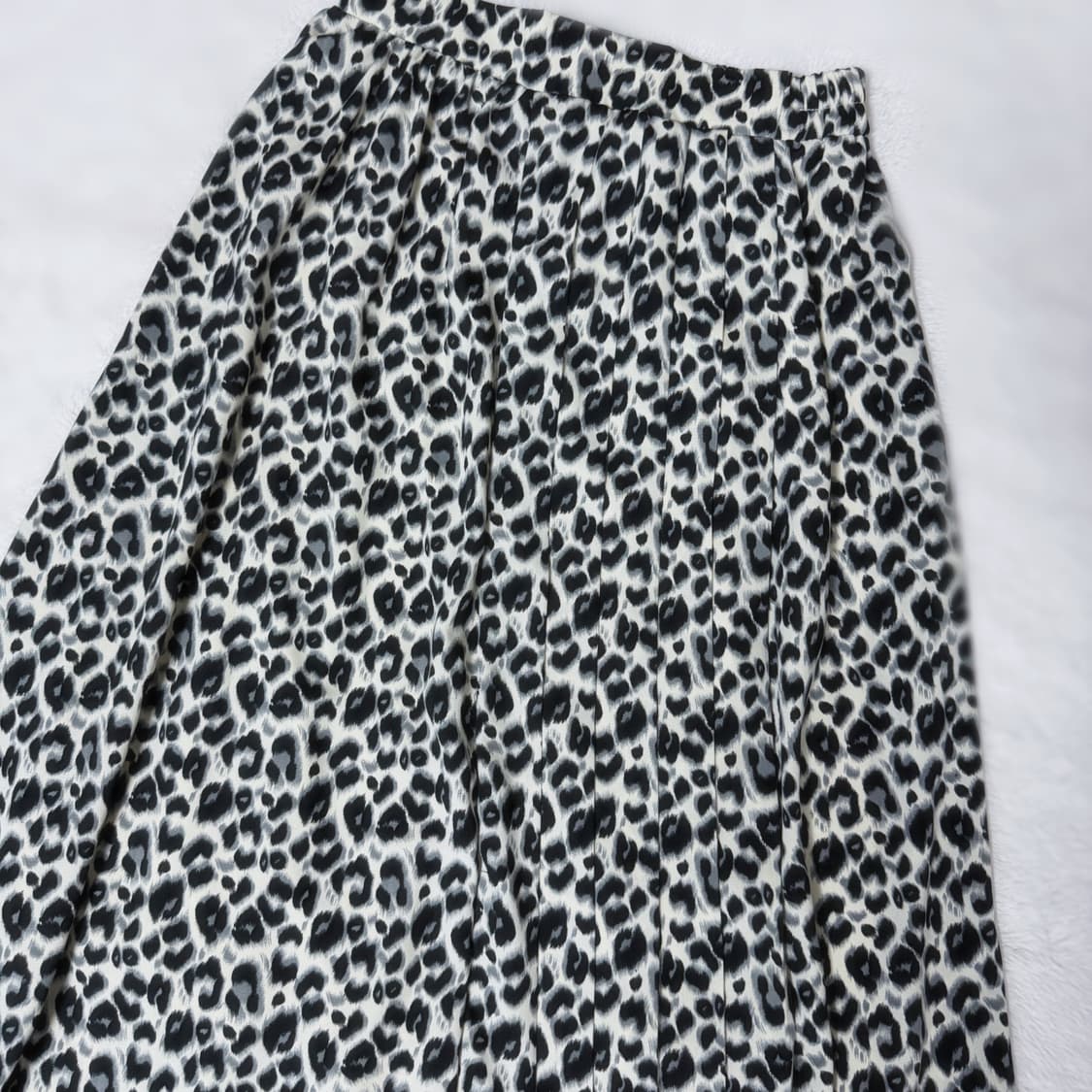 ARCHIVES 히메갸루 오네갸루 그레이 레오파드 플리츠 스커트 상품이미지3