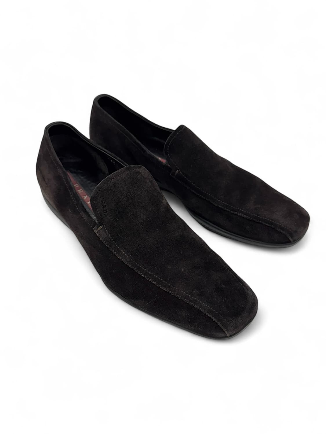 Prada 90s Classic square Suede Loafer 상품이미지4