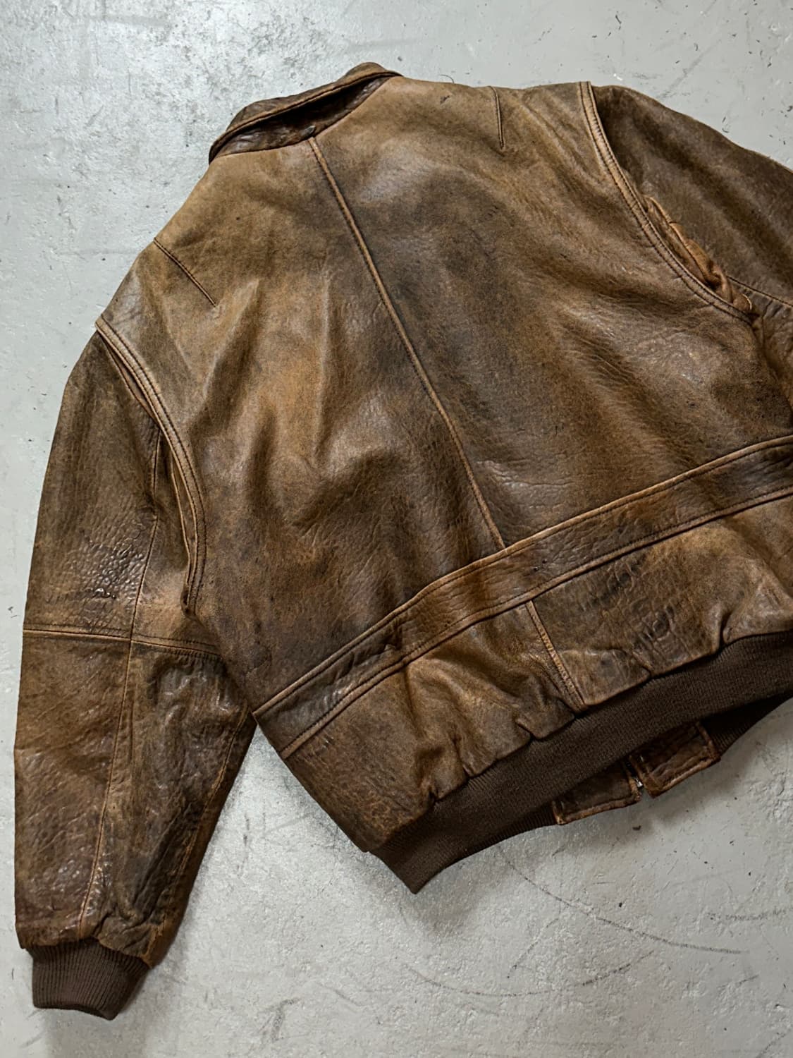 90's 빈티지 디스 레더 봄버 나바호 라이닝 빈티지 레더 자켓 상품이미지6