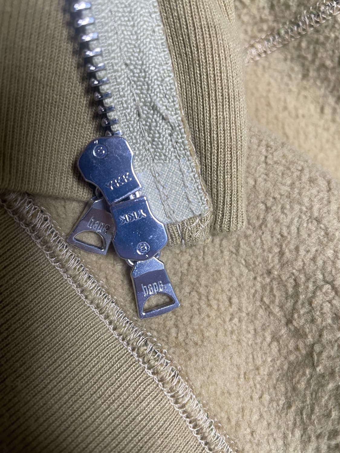 베이프 abc카모 녹계 샤크 후드집업 XL 상품이미지5