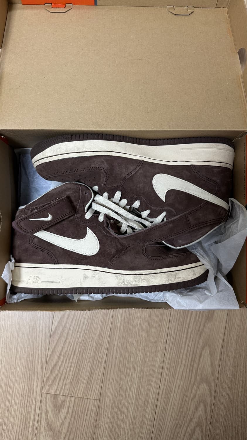 나이키 에어포스 1 미드 '07 QS 초콜릿 275사이즈  상품이미지3