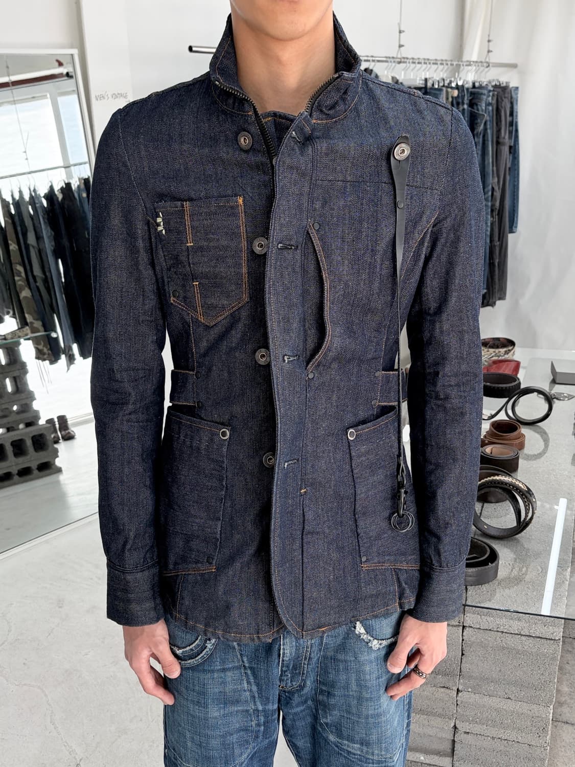 2000‘s 저버드 멀티 포켓 벨티드 데님 자켓 상품이미지2