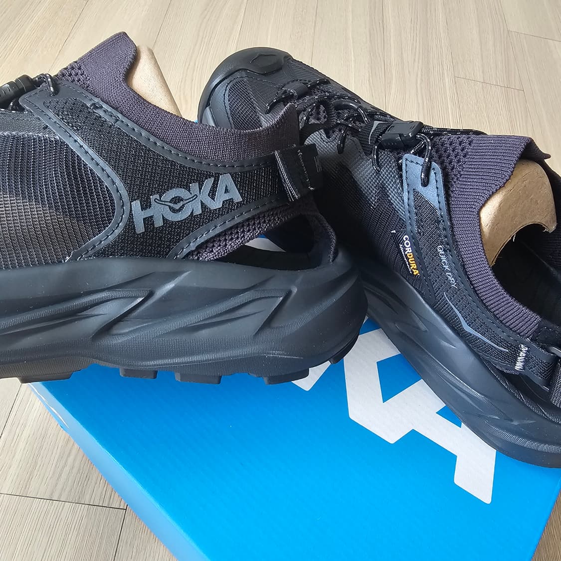 280 새제품) 호카 호파라 2 블랙 샌들 슬리퍼 남자 1147650 상품이미지4