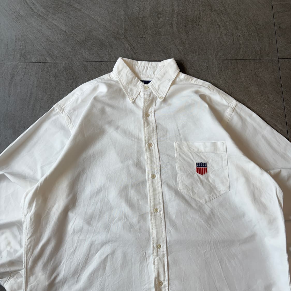 폴로 정품 화이트 방패 로고 옥스포드 셔츠 상품이미지3