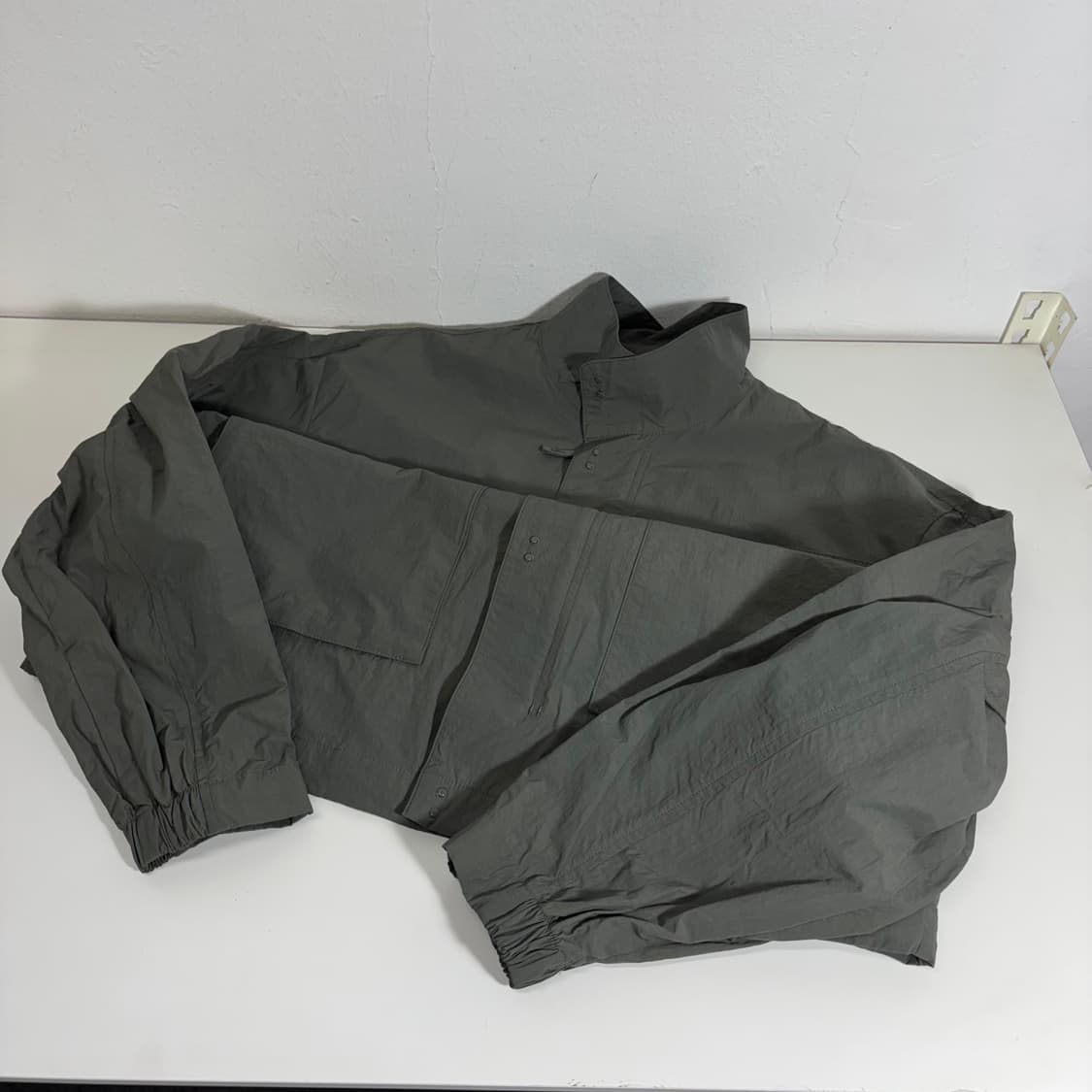 M 100 마인드브릿지 먹그레이 오버핏 포켓포인트 나일론자켓 상품이미지2