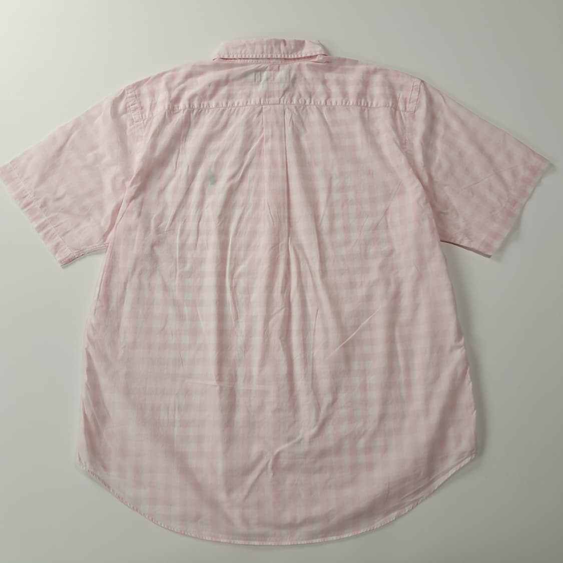 CK660 XL 폴로 00s 베이비핑크 깅엄체크 반팔 셔츠 남방 상품이미지6