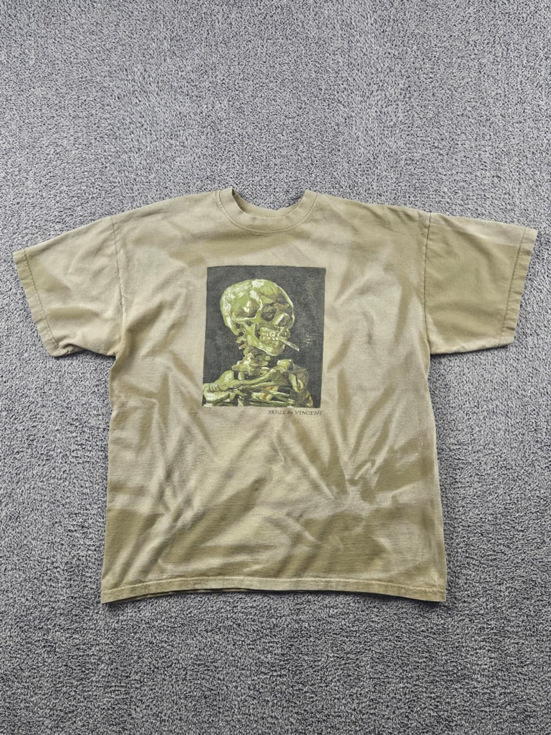 빈센트 스컬 프린팅 다잉워시드 커스텀 반팔 티셔츠 (M추정)/ 11373 상품이미지2
