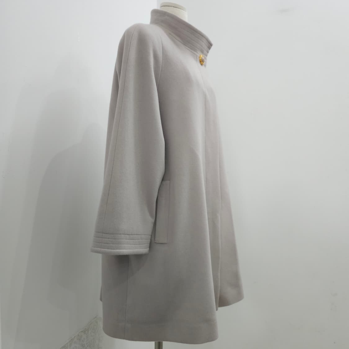 이태리 원단 캐시미어100% A라인 연보라그레이 코트 상품이미지2