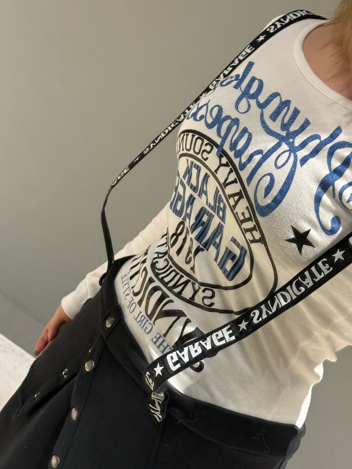 overalls detail lettering long sleeve 상품이미지4