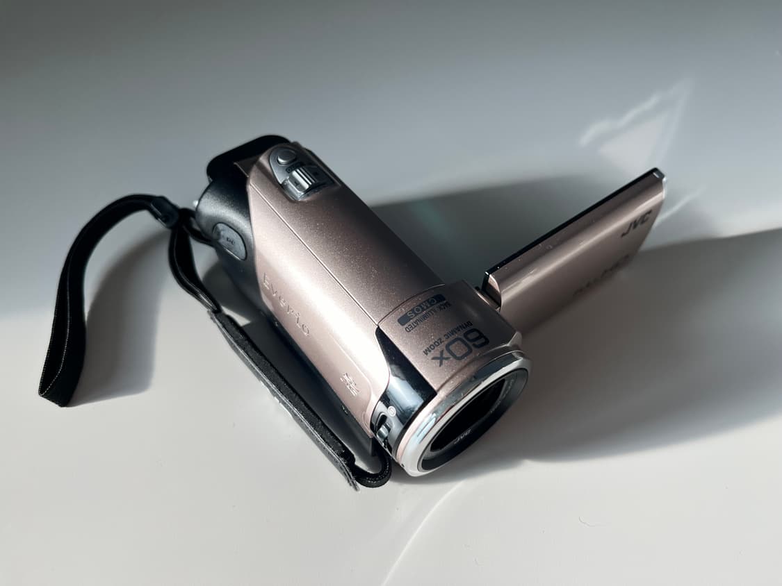 S급/ 영상만/ 찐특가/ jvc gz e150 빈티지 캠코더 로즈골드 상품이미지5