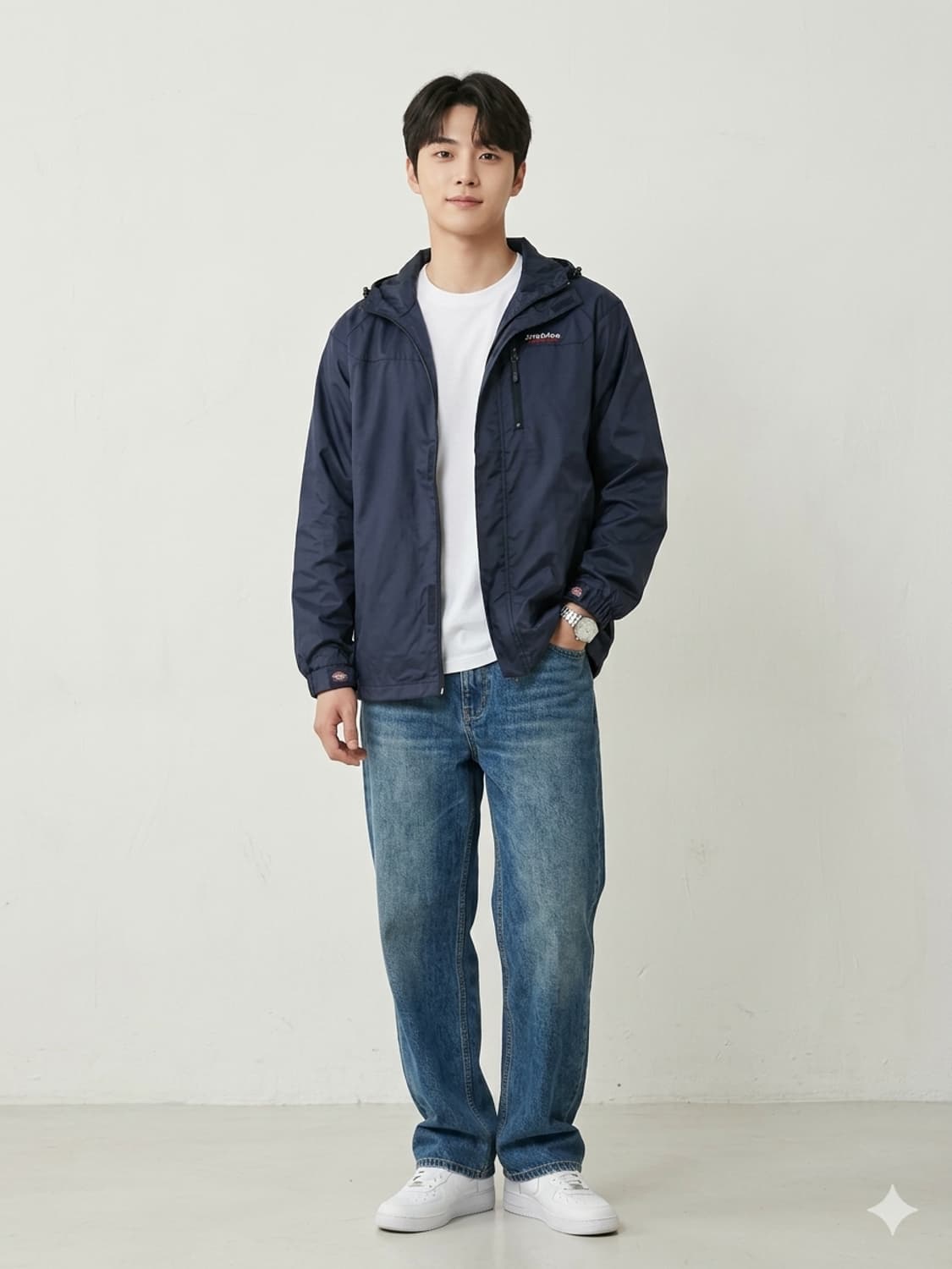 디키즈(Dickies) 네이비 나일론 바람막이 자켓 상품이미지1