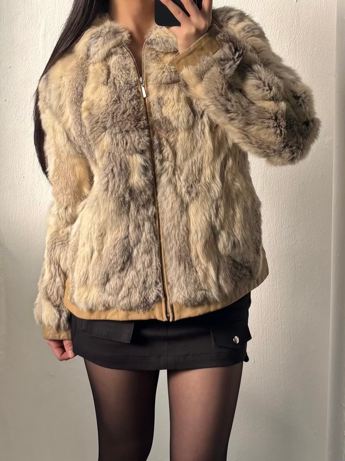 Vintage Fur Leather Jacket 상품이미지5