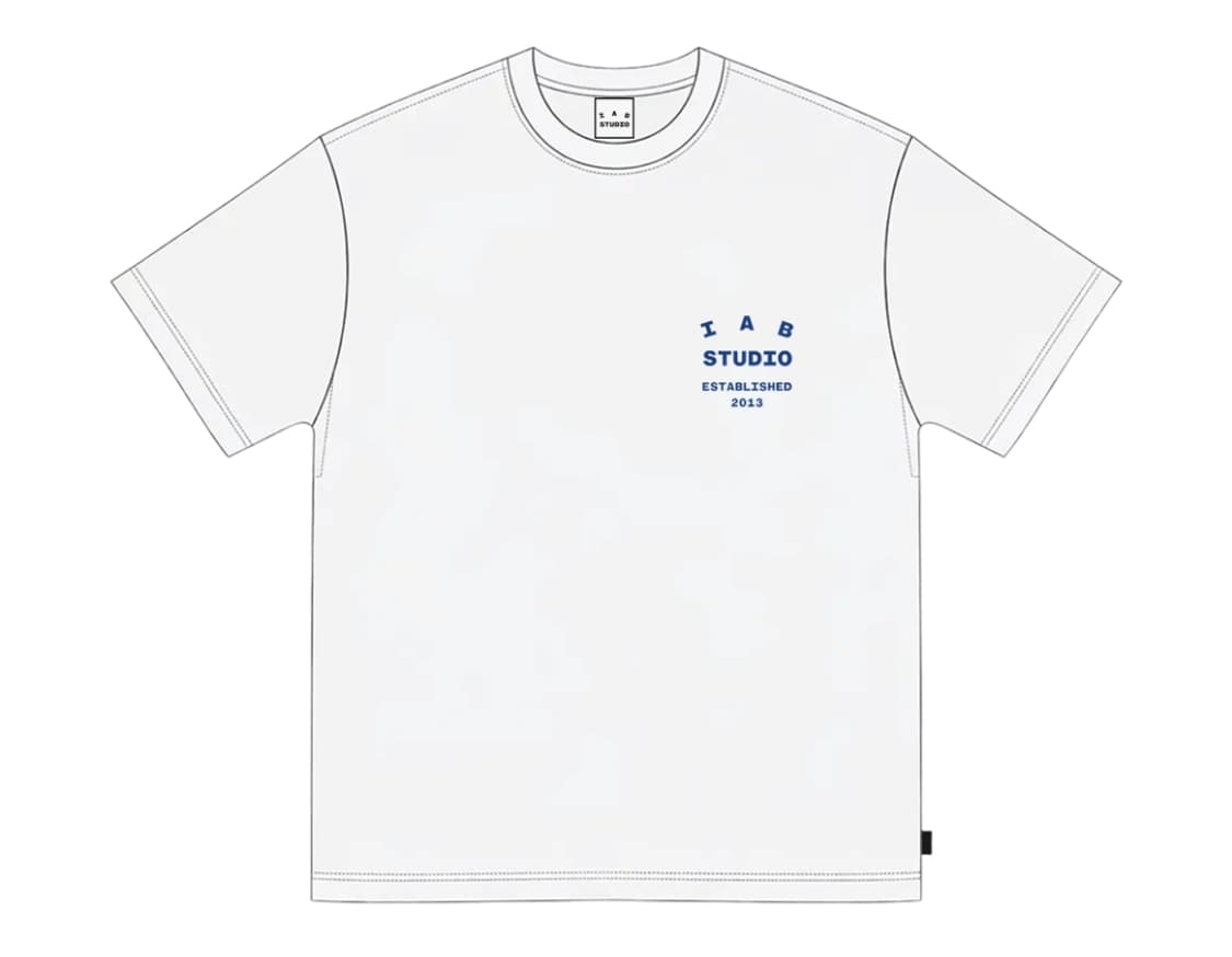 아이앱 스튜디오 26 아이앱 반팔 티셔츠 화이트 네이비 상품이미지1