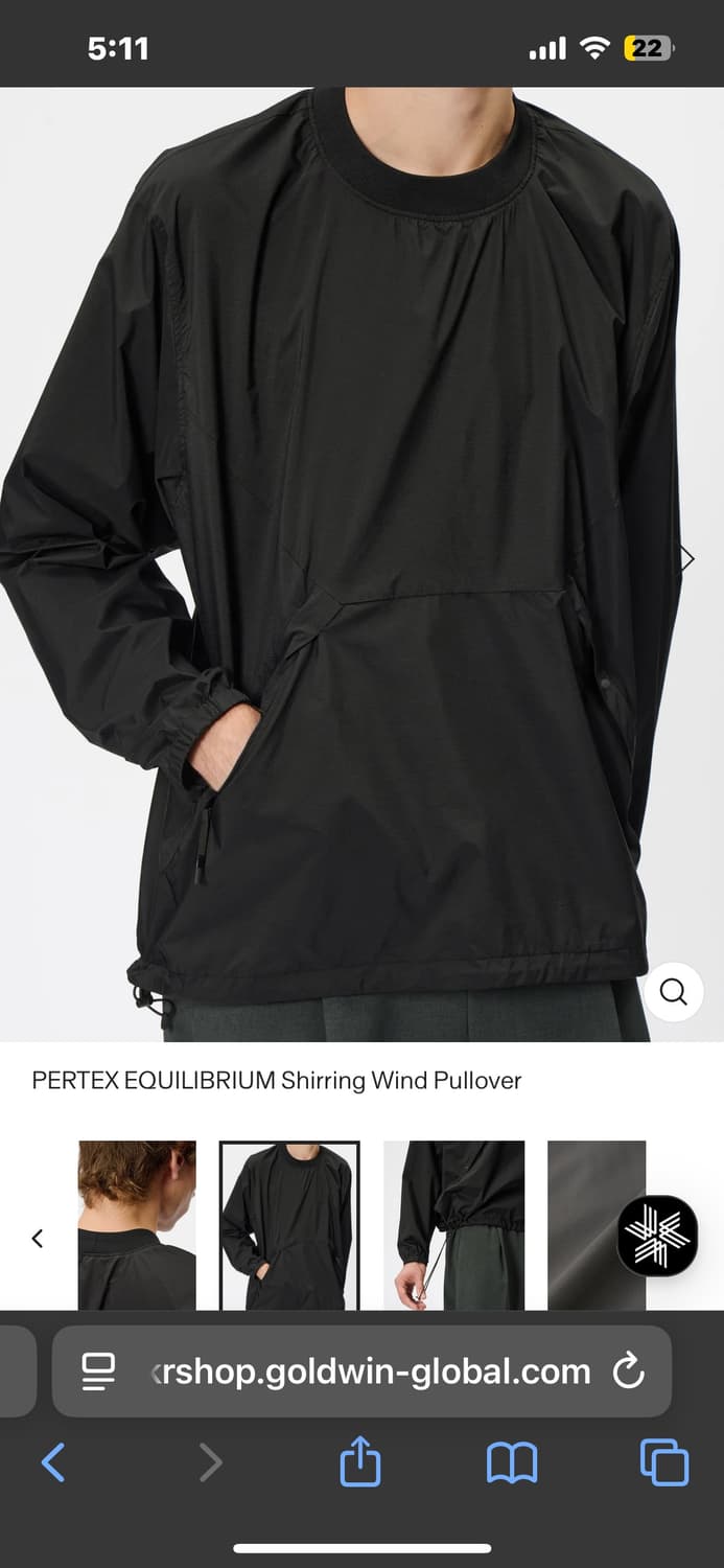 골드윈 pertex equilibrium shirring wind ful 상품이미지1