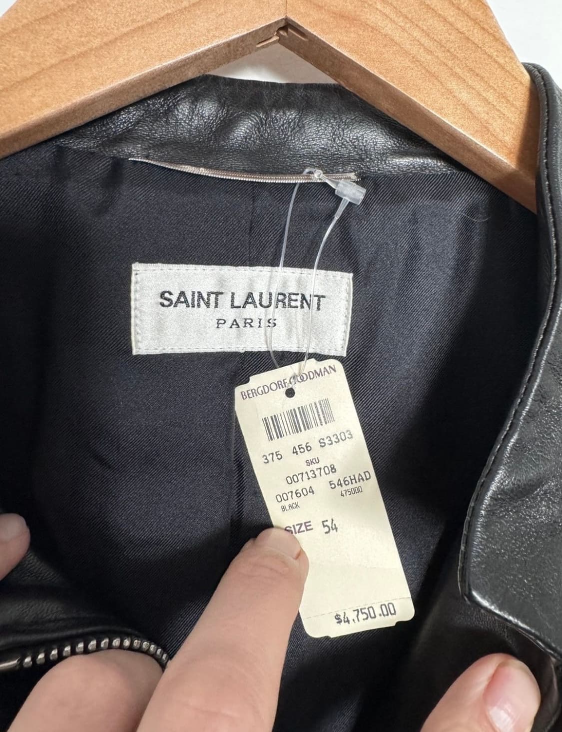 [54] 생로랑 13 OG 카페레이서 레더자켓 상품이미지2