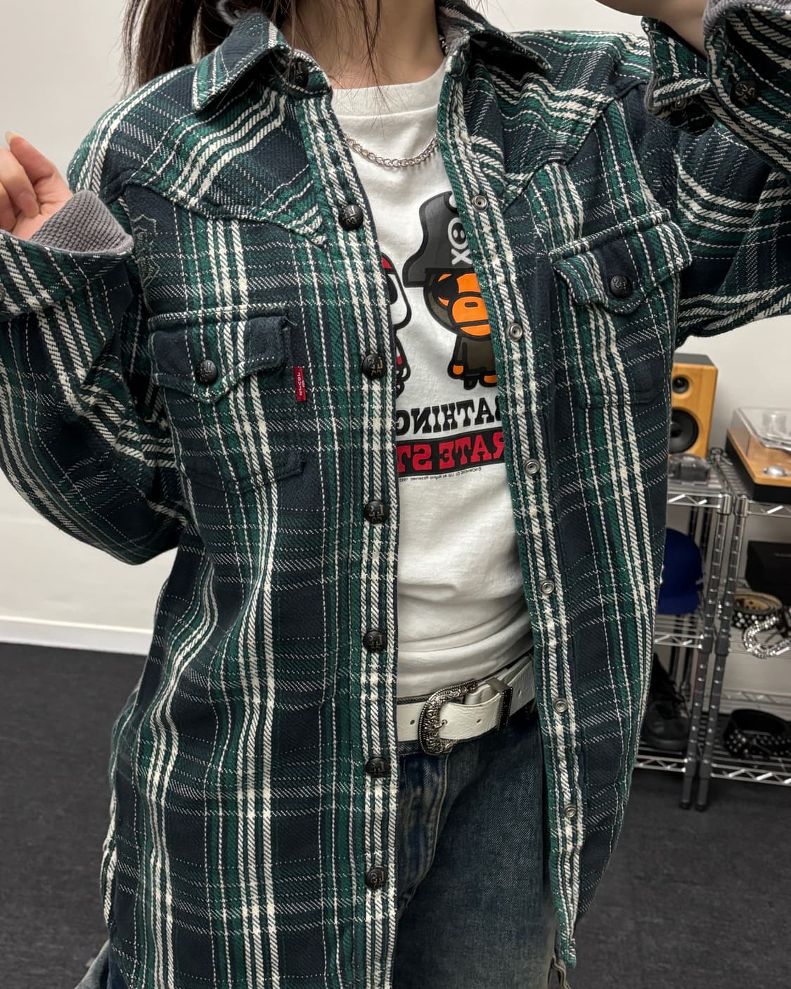리바이스 00s 플란넬 체크 셔츠 상품이미지2