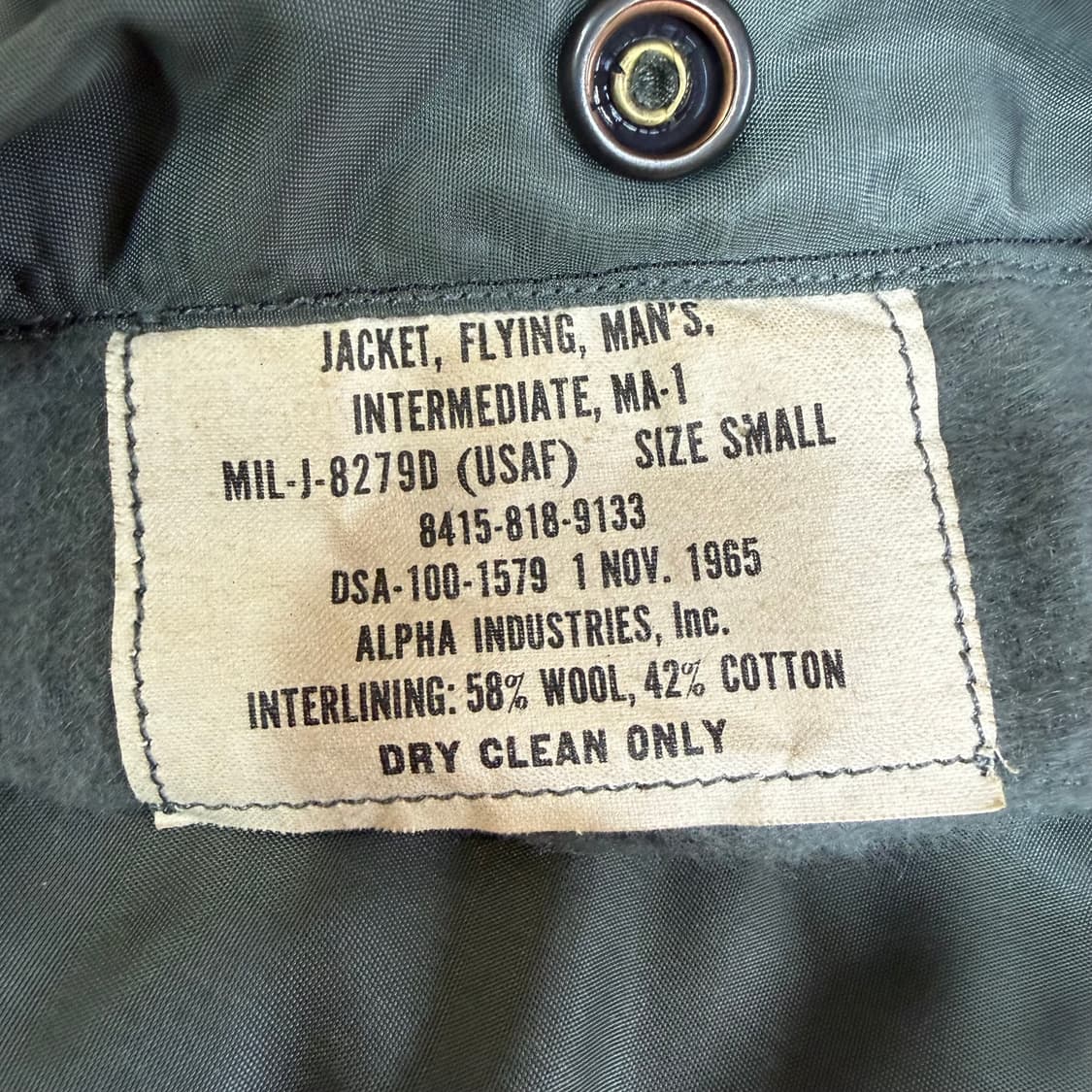 (S)60s ma-1 오리지널 알파 상품이미지4