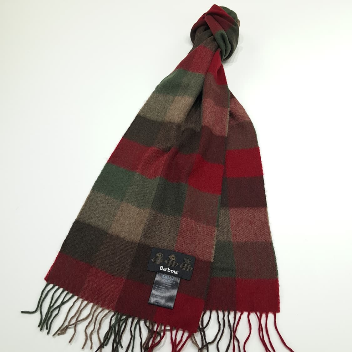 MX311 바버 멀티컬러 블록체크 울 목도리 머플러 상품이미지3