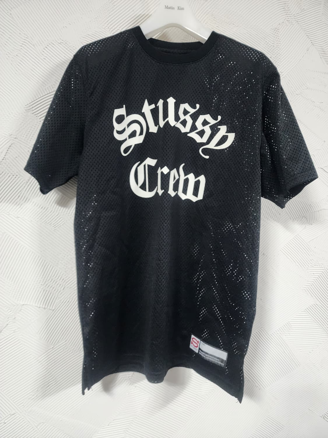스투시 크루 반팔 메쉬 티셔츠 블랙 상품이미지2