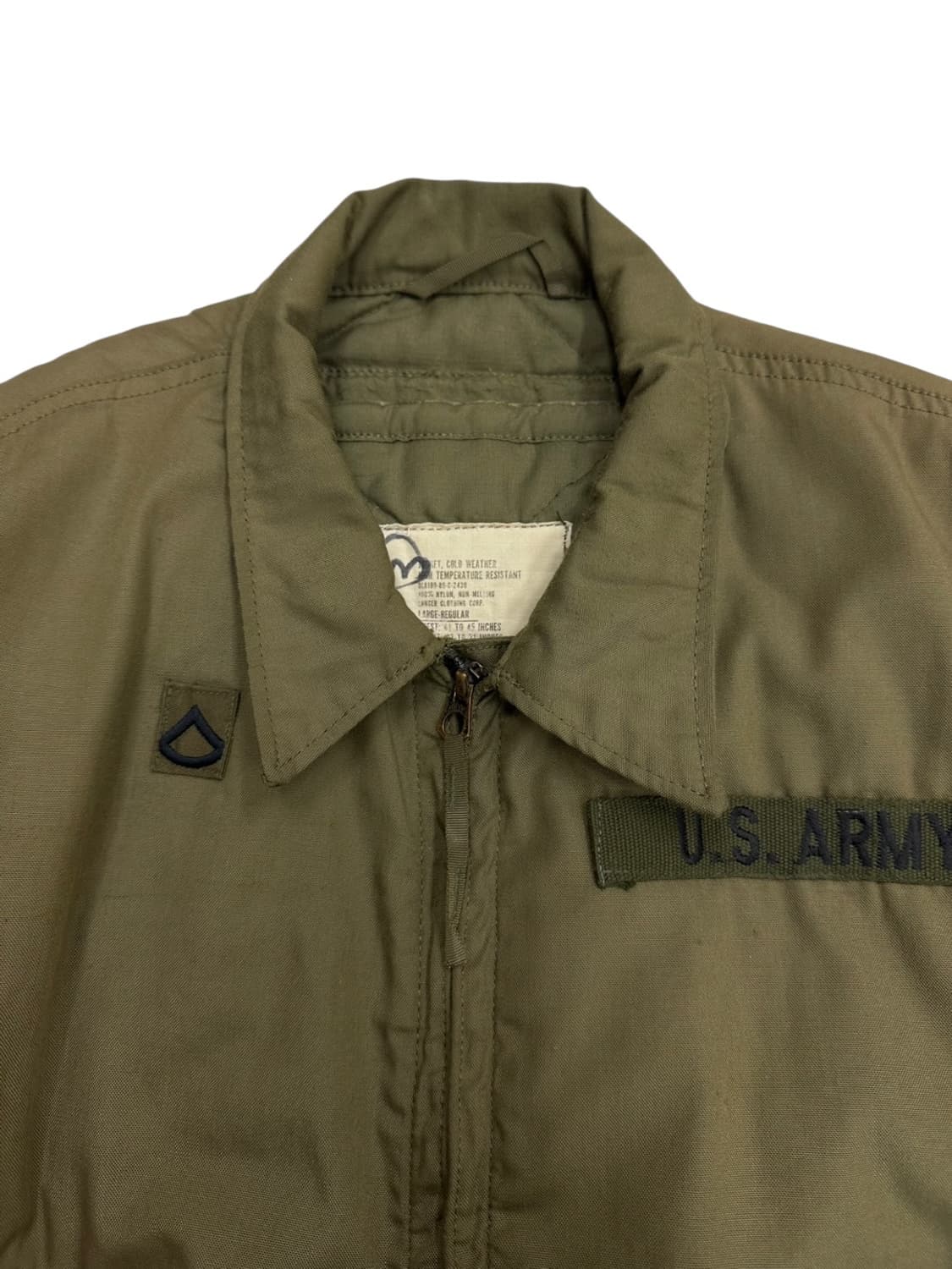 80s us army OG 미군 오리지날 탱커 자켓 (L~XL) 상품이미지3