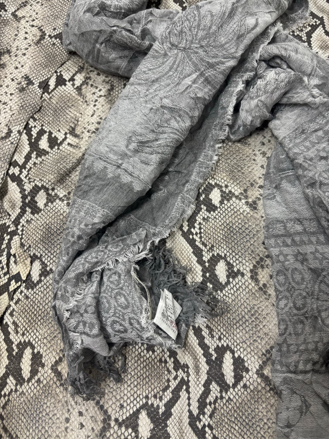 “Vintage” Grey Printing Scarf 상품이미지5