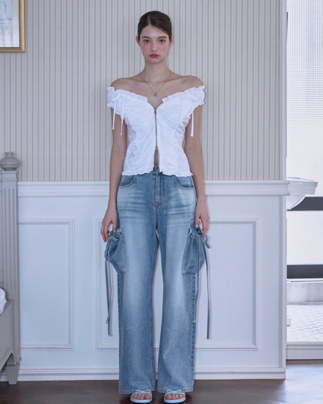 로제프란츠 Two-way Frill Ribbon Sleeveless 상품이미지2