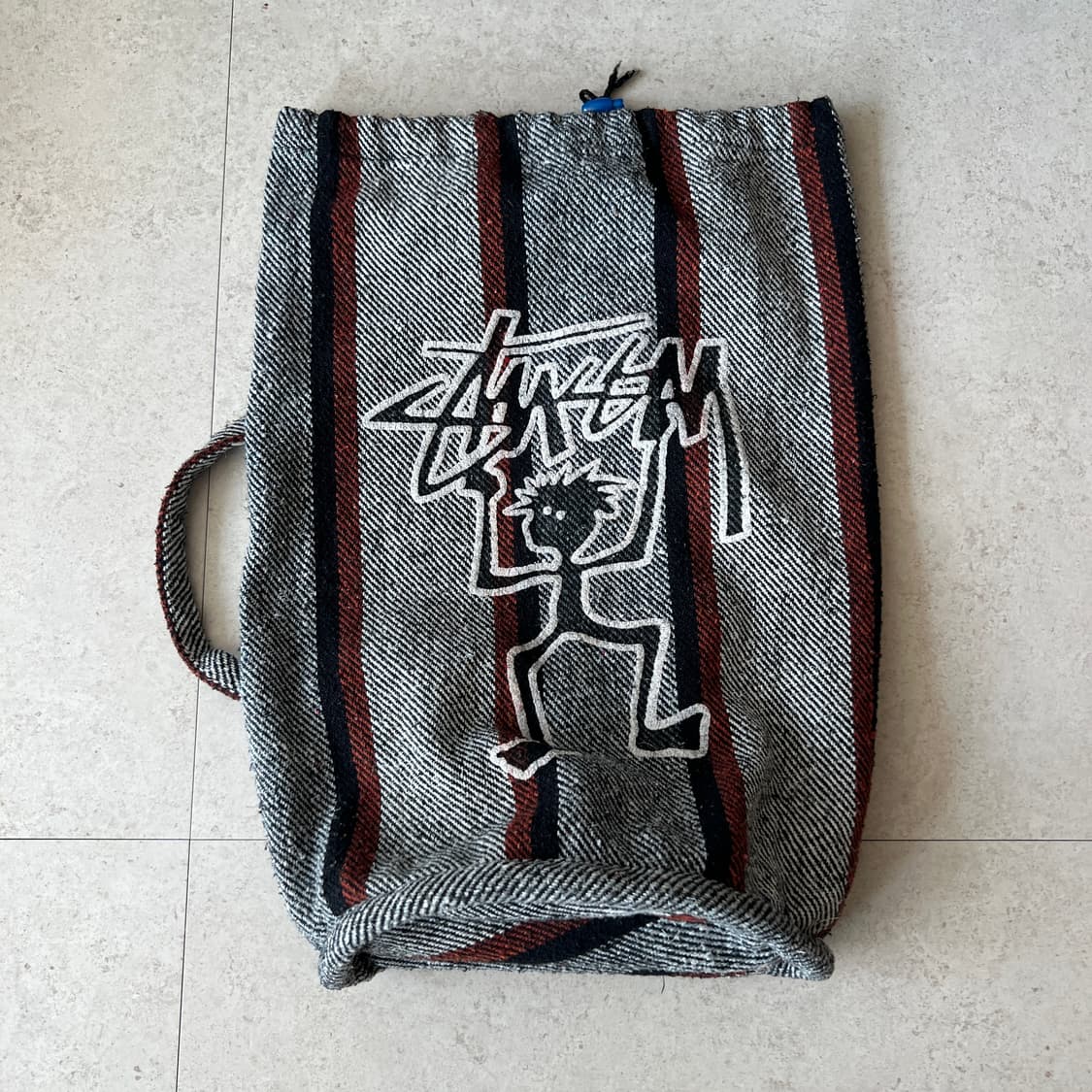 빈티지 90s Stussy 로고 스트링 백 상품이미지6