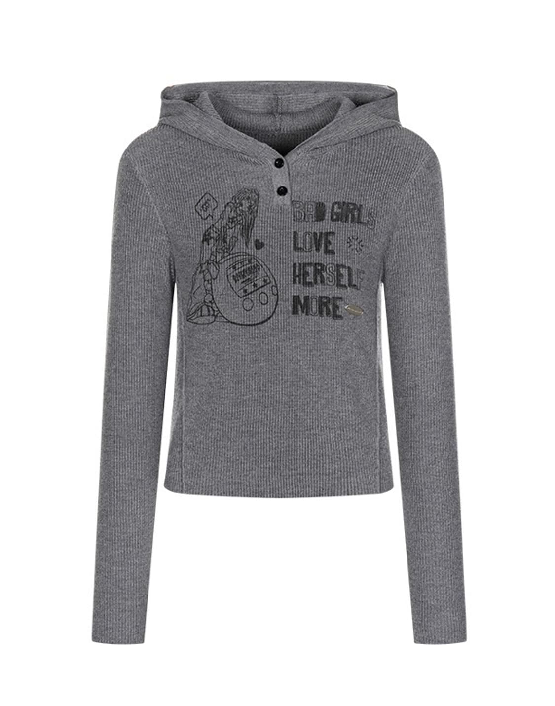 dear my kiko 니트 후드 상품이미지4