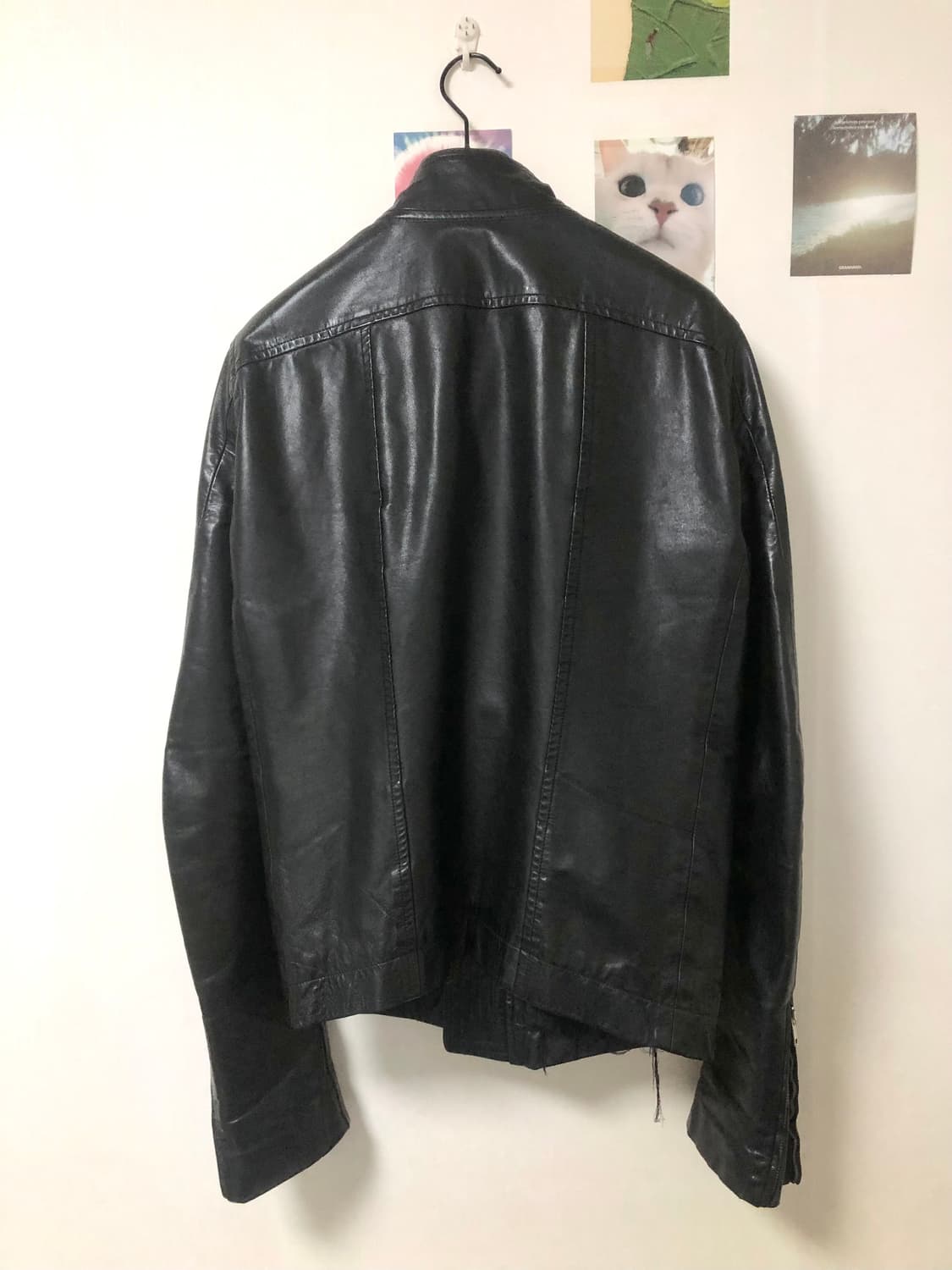 릭오웬스 오일드 카프 몰리노 레더자켓 M 상품이미지2