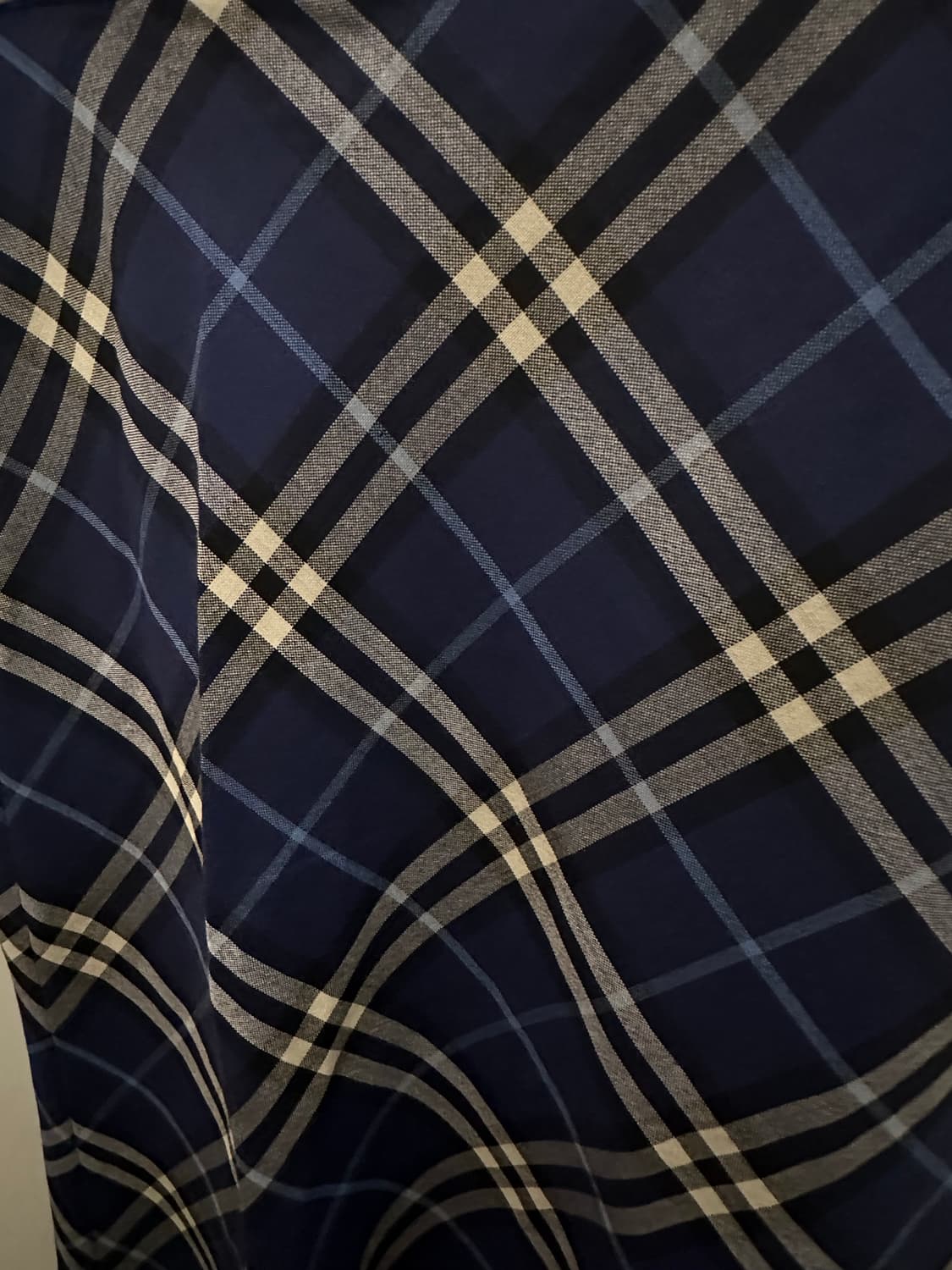 BURBERRY 버버리 네이비블루 체크미디스커트 상품이미지2