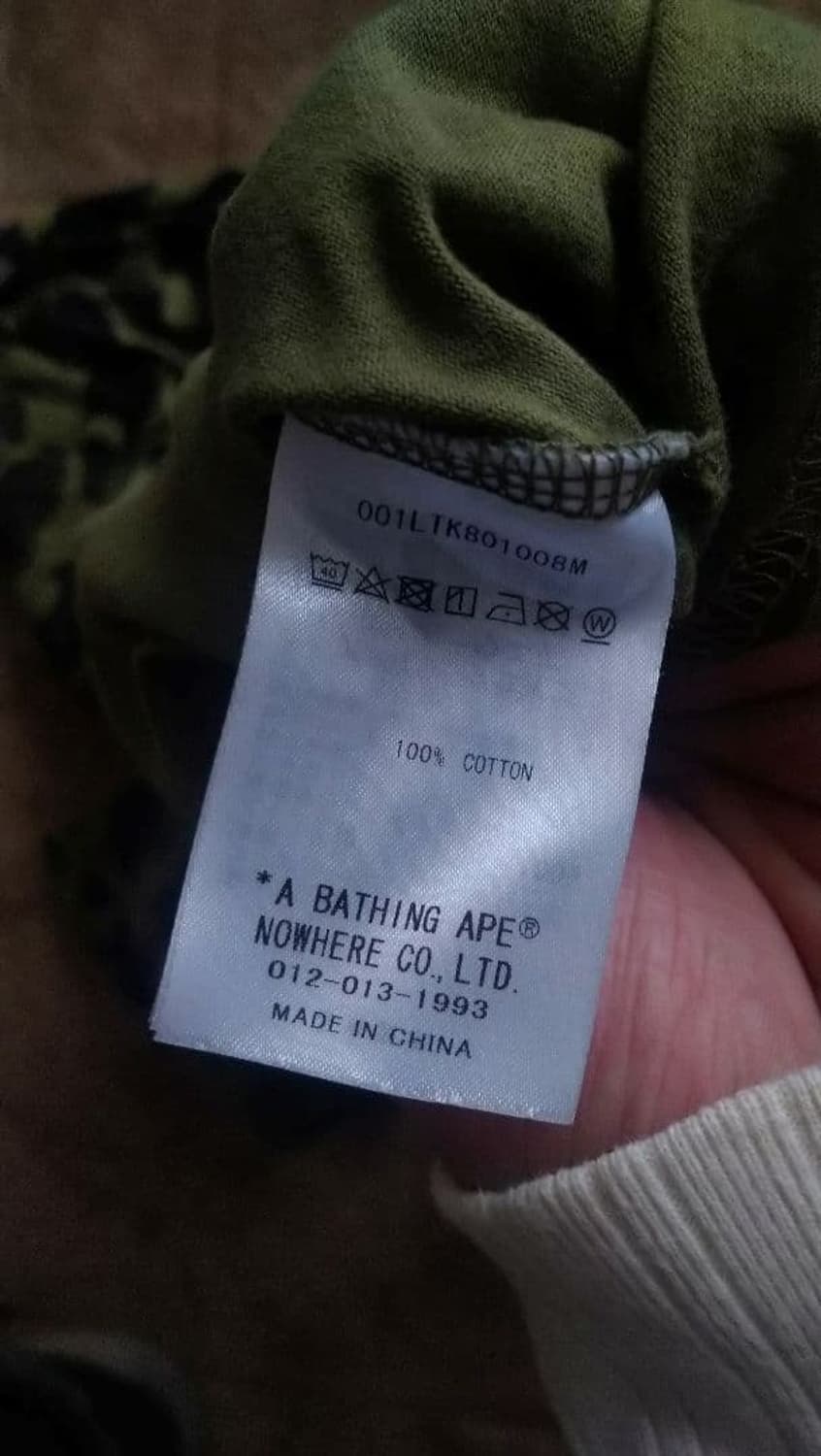베이프 1ST 카모 컬리지 롱슬리브 티셔츠 상품이미지7